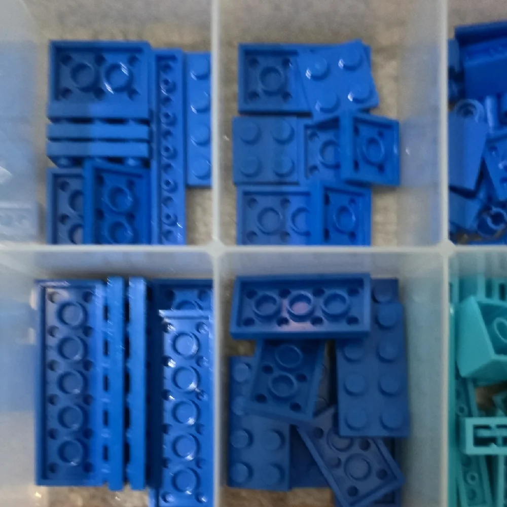 LEGO Bundle of Blue and Orange Building Blocks Set with Container